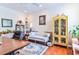 Bright home office features built-in shelving and hardwood floors at 3412 Westminster Dr., Myrtle Beach, SC 29588