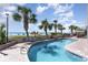 Oceanfront pool with palm trees and beach access at 2401 Ocean Blvd. S # 1062, Myrtle Beach, SC 29577