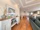 Bright living room with hardwood floors, fireplace, and comfortable seating at 758 Parker Dr., Pawleys Island, SC 29585