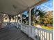 Relaxing screened porch with rocking chairs and view of neighborhood at 758 Parker Dr., Pawleys Island, SC 29585