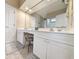 Elegant bathroom with double vanity and large mirror at 758 Parker Dr., Pawleys Island, SC 29585