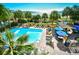 Resort-style pool with ample lounge chairs and ocean view at 1200 N Ocean Blvd. # 308, Myrtle Beach, SC 29577