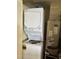 Stackable washer and dryer in unit at 7100 N Ocean Blvd. # 523, Myrtle Beach, SC 29572