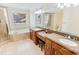 Large bathroom with double vanity, soaking tub, and walk-in shower at 539 Old Field Rd., Murrells Inlet, SC 29576