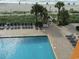 Refreshing pool with surrounding lounge chairs and ocean view at 1501 S Ocean Blvd. # 429, Myrtle Beach, SC 29577