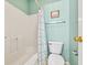 Bathroom with a toilet, shower/tub combo and updated fixtures at 624 River Oaks Dr. # 52G, Myrtle Beach, SC 29579