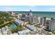 Aerial view of oceanfront property, showing building location and surrounding area at 5308 N Ocean Blvd. # 715, Myrtle Beach, SC 29577