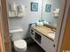 Clean bathroom with granite countertop and updated fixtures at 1207 S Ocean Blvd. # 20504, Myrtle Beach, SC 29577