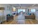 Living room with ocean view, fireplace, and comfy seating at 9650 Shore Dr. # 902, Myrtle Beach, SC 29572