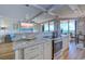 Kitchen with granite countertops, stainless steel appliances, and ocean view at 9650 Shore Dr. # 902, Myrtle Beach, SC 29572