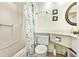 Clean bathroom with shower/tub combination at 2500 N Ocean Blvd. # 605, Myrtle Beach, SC 29577