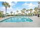 Refreshing outdoor pool with lounge chairs and ocean views at 2500 N Ocean Blvd. # 605, Myrtle Beach, SC 29577