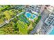 Resort pool with surrounding lounge chairs and landscaping at 2500 N Ocean Blvd. # 605, Myrtle Beach, SC 29577