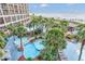 Aerial view of resort amenities including pools and beach access at 4800 S Ocean Blvd. # 319, North Myrtle Beach, SC 29582