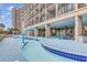 Resort lazy river pool with a view of building at 4800 S Ocean Blvd. # 319, North Myrtle Beach, SC 29582