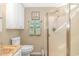 Clean bathroom with a shower and updated vanity at 6001 - 7026 S Kings Hwy., Myrtle Beach, SC 29575