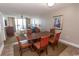 Dining area with adjacent living room and kitchen at 1321 S Ocean Blvd. # 905, North Myrtle Beach, SC 29582