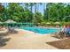 Inviting swimming pool with plenty of lounge chairs for relaxation at 1551 Spinnaker Dr. # 5822, North Myrtle Beach, SC 29582