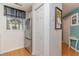 Stainless steel refrigerator and white kitchen cabinets at 1551 Spinnaker Dr. # 5822, North Myrtle Beach, SC 29582