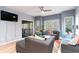 Spacious living room with large windows and comfortable seating at 1551 Spinnaker Dr. # 5822, North Myrtle Beach, SC 29582