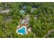 Aerial view of community amenities including pools, tennis courts, and clubhouse at 1551 Spinnaker Dr. # 5822, North Myrtle Beach, SC 29582