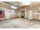 Unfinished garage with an American flag and storage shelves at 241 Vesta Dr., Myrtle Beach, SC 29579