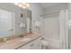Bathroom with a single vanity, granite countertop, and a shower/tub combo at 1009 World Tour Blvd. # 301, Myrtle Beach, SC 29579
