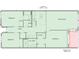 Three-bedroom, two-bath floor plan with balcony at 4516 N Plantation Harbour Dr. # H-12, Little River, SC 29566