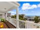 Balcony overlooking ocean and charming beach town at 117B Ocean Blvd. S, Surfside Beach, SC 29575