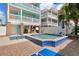 Private heated pool and spa with patio at 117B Ocean Blvd. S, Surfside Beach, SC 29575