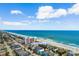 Aerial view of beach house and surrounding area at 117B Ocean Blvd. S, Surfside Beach, SC 29575