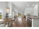 Open living area features hardwood floors and access to the kitchen at 1120 Hickory Knob Ct., Myrtle Beach, SC 29579