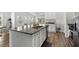 Modern kitchen with an island, stainless steel appliances, and granite countertops at 1120 Hickory Knob Ct., Myrtle Beach, SC 29579