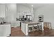 Modern kitchen with an island, stainless steel appliances, and granite countertops at 1120 Hickory Knob Ct., Myrtle Beach, SC 29579