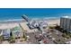 Aerial view of the pier, beach, and hotel at 500 Deer Creek Rd. # D, Surfside Beach, SC 29575