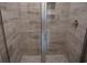 Shower with glass enclosure and built-in shelves at 3125 Tiger Tail Rd., Conway, SC 29526