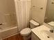 Clean and functional bathroom with a shower-tub combo, toilet, and vanity at 616 River Oaks Dr. # 54F, Myrtle Beach, SC 29579