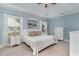 Spacious main bedroom with high ceilings, large bed, and ample storage at 794 Thistle Trail, Calabash, NC 28467