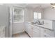 White kitchen with stainless steel sink and appliances at 500 Willow Greens Dr. # B, Conway, SC 29526