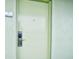 Exterior view of condo entry door with keyless entry at 1105 S Ocean Blvd. # 1044, Myrtle Beach, SC 29577