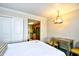 One bed, closet, and kitchenette view at 1105 S Ocean Blvd. # 1044, Myrtle Beach, SC 29577