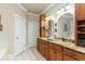 Large bathroom with double vanity and granite countertop at 512 Goff Creek Ct., Myrtle Beach, SC 29579