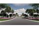Attractive community entrance with landscaping and palm trees at 5054 Selene Ct., Myrtle Beach, SC 29588