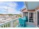 Spacious balcony with marina view and seating area at 4755 Lightkeepers Way # 15-F, Little River, SC 29566