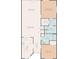 Floor plan showing two bedrooms, two bathrooms, and open living areas at 4755 Lightkeepers Way # 15-F, Little River, SC 29566