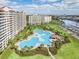 Expansive resort pool with adjacent condos and river views at 2151 Bridgeview Ct. # 3-303, North Myrtle Beach, SC 29582