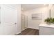 Bathroom with a walk-in shower and double vanity at 331 Cheerful Way, Little River, SC 29566