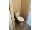 Small bathroom with toilet and patterned wallpaper at 610 14Th Ave. S # 181, Surfside Beach, SC 29575