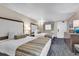 Hotel room with two double beds, TV and ocean view at 1105 Ocean Blvd. S # 412, Myrtle Beach, SC 29577
