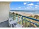 Enjoy ocean and pool views from this balcony at 1105 Ocean Blvd. S # 412, Myrtle Beach, SC 29577